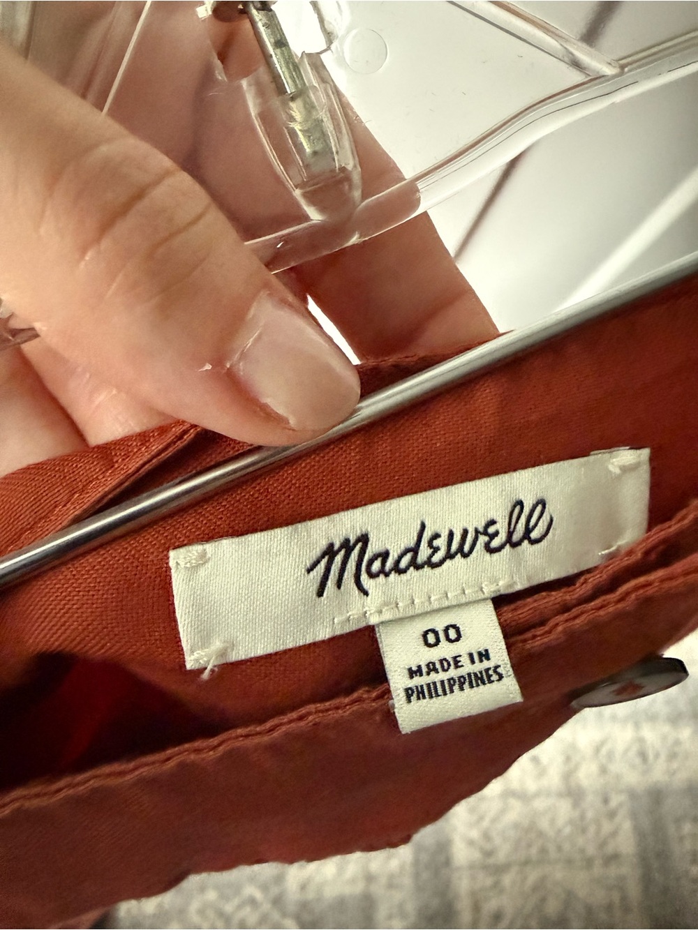 Madewell Palisade Button-Front Midi Skirt in Rusty Torch - Picture 4 of 7